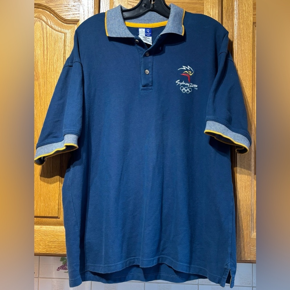 Vintage Sydney 2000 Olympics Blue Polo Shirt Men’s XL